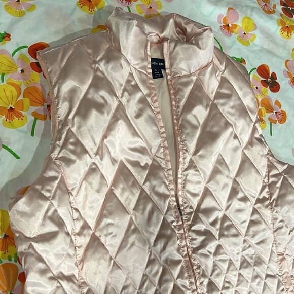 Lands End Pink Puffer Vest - L Pearl Pink - Picture 2 of 13